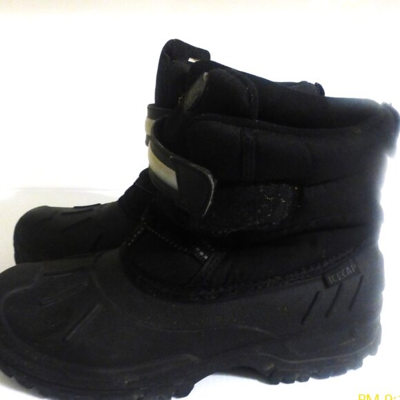 clth1 - ICE CAP Woman's BLACK WINTER BOOTS Size 5 SNOWBOOTS Ski-doo Toboggan - Picture 4 of 9